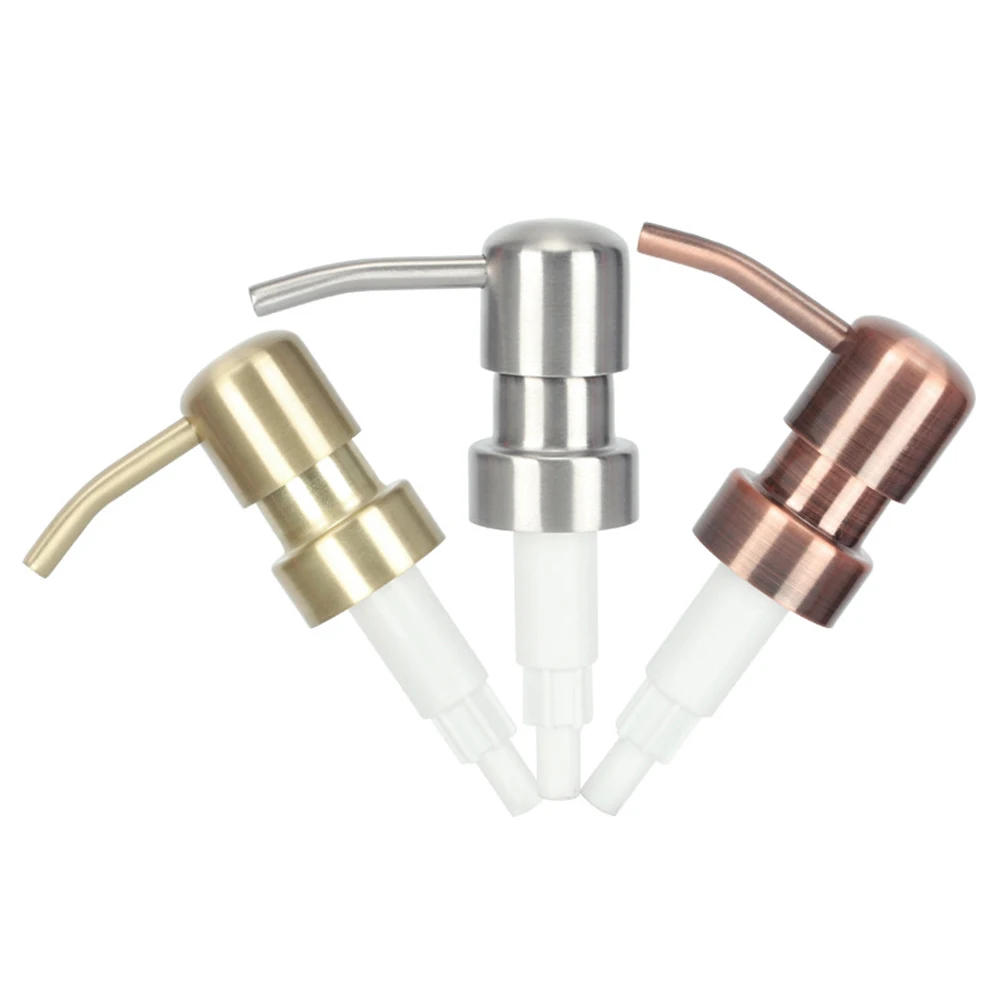

1PC Soap Pump Liquid Lotion Dispenser Head Stainless Steel Hand Replace Lotion Shampoo Pump Head Nozzle Tube For 28 Thread