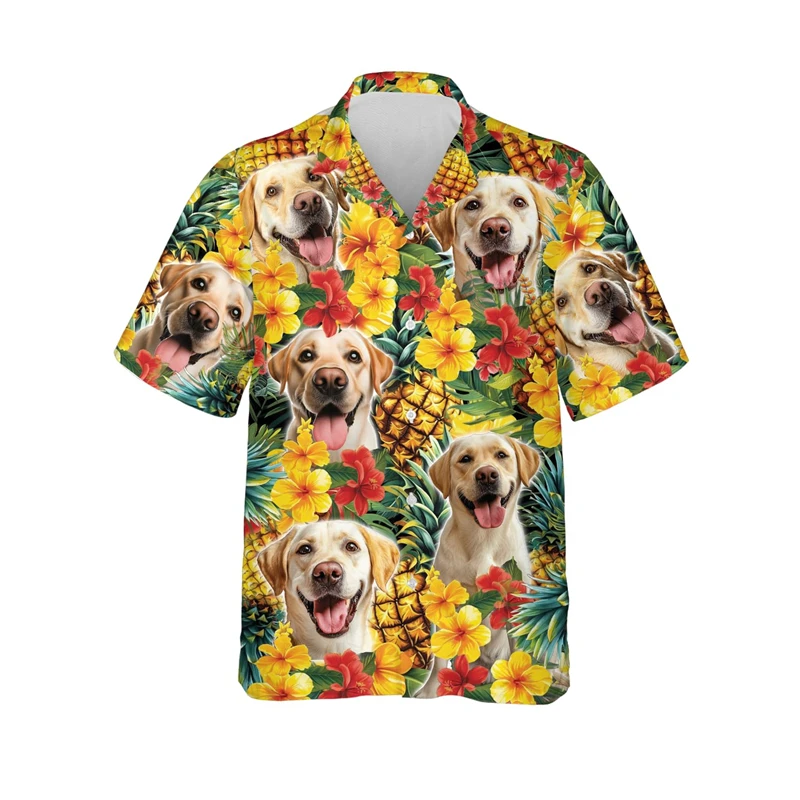 Модная рубашка Rottweiler Graphic для пляжа Гавайские рубашки с изображением животных и