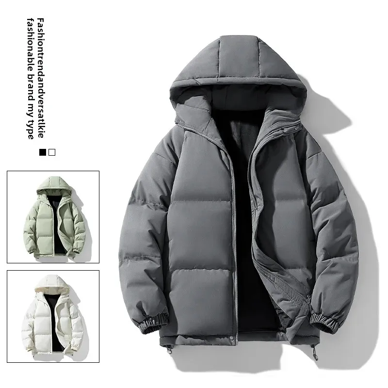 2024 новинка зимы хлопковое пальто больших размеров с капюшоном мужская куртка