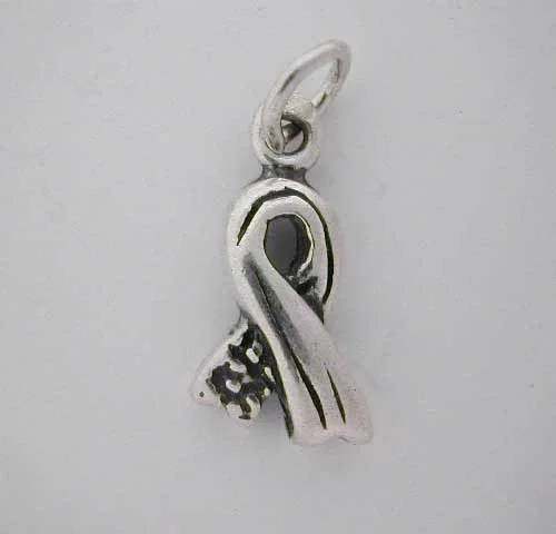 

Cancer Awareness 925 Silver * RIBBON CHARM * Show SUPPORT