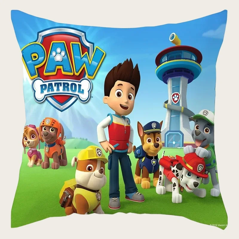 Фото Hot New Paw Patrol CushionPillowcase Solid Color Pillow Case Decor Sofa Throw Pillows Room Pillow Cover Decorative Party Gifts №3