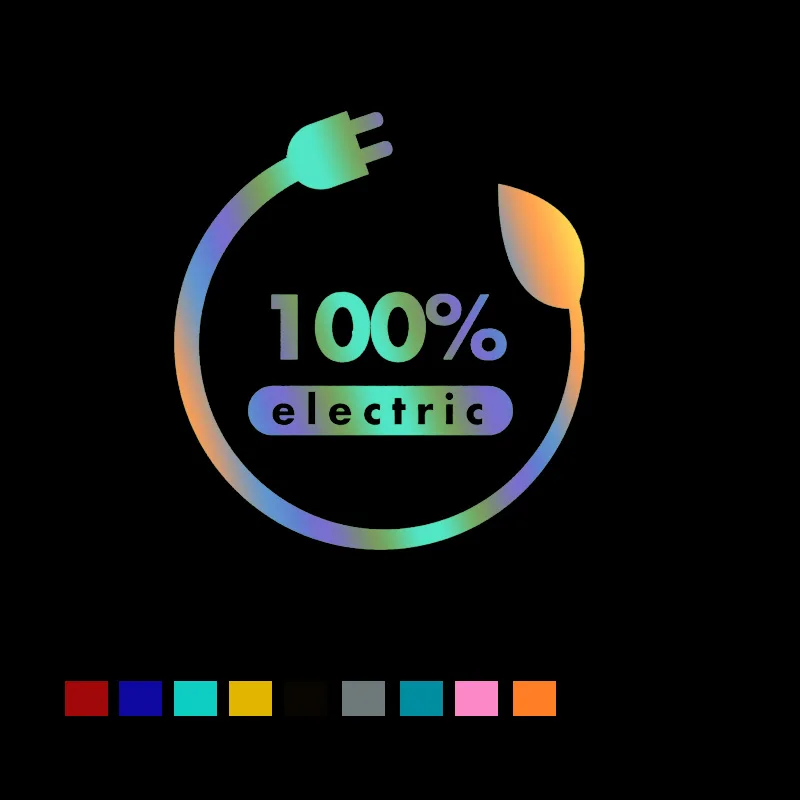 

Автомобильная наклейка, 100% наклейка на электромобиль, водостойкая виниловая наклейка, 100% детали электромобиля, ПВХ, наклейка по индивидуальному заказу