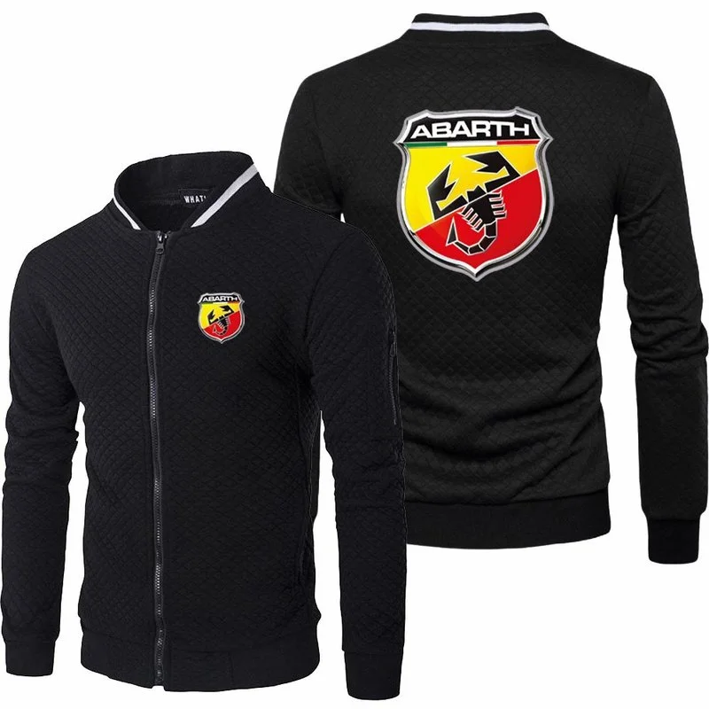 

2021 Men's Hoodie ABARTH Particle Velvet Zipper Shirt Stand Collar Business Cardigan Jacket Long Sleeve Printed Top Men