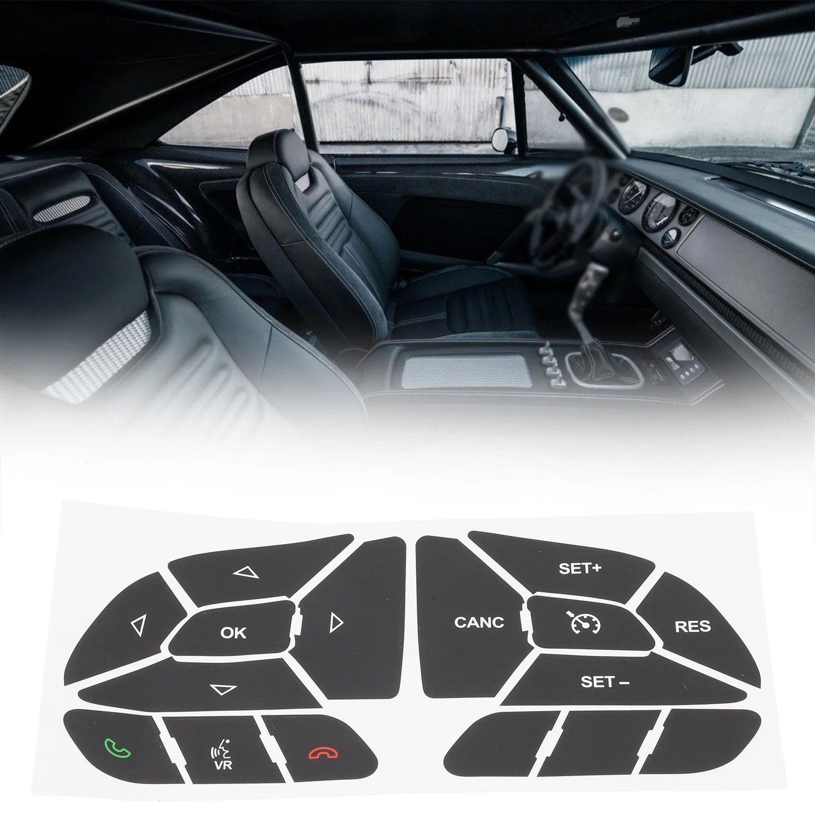 

Наклейка для ремонта кнопок рулевого колеса автомобиля Dodge Charger 2016-2022, аксессуары для интерьера автомобиля