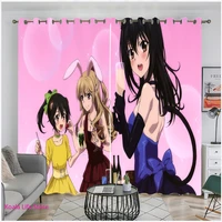 cat girl blackout curtains sword art online cortinas 3d print folioone piece merry christmas kitchen curtain for living room