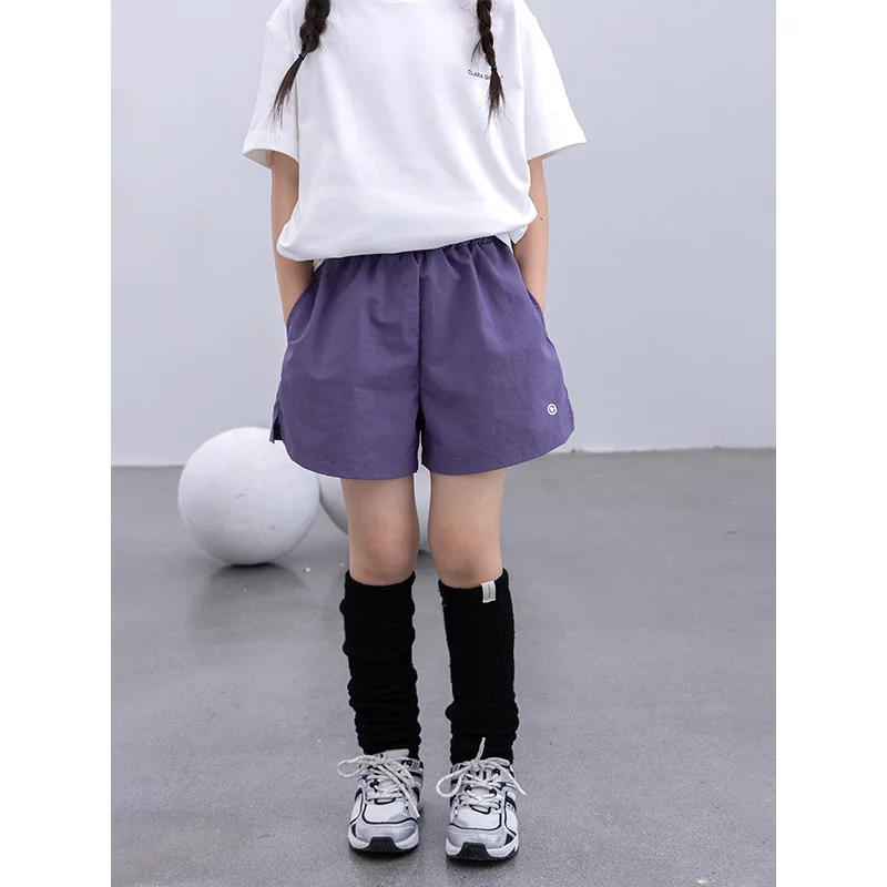 Детские спортивные шорты Новинка лета 2024 быстросохнущие брюки для мальчиков