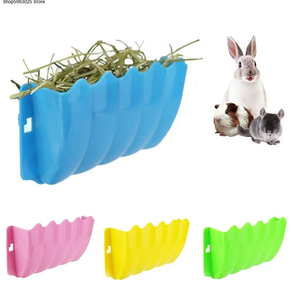

Hot Sale Small Pet Rabbit Hanging Grass Feeder Rack Shelf Hay Bowl Holder Box Dispenser Grass Storage Container
