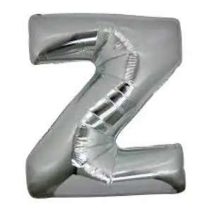 

Z Letter Foil Balloon Silver Color 40 inch