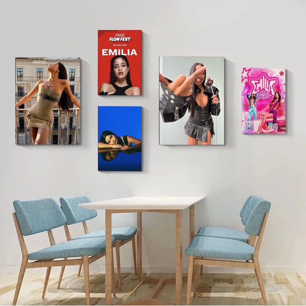 Плакаты Emilia Mernes Mp3 Singer плакаты из крафт-бумаги искусство живопись обучение