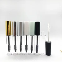 10ml 5pcs empty mascara tube eyelash cream vial liquid bottle cosmetic container with leakproof black cap contains funnel