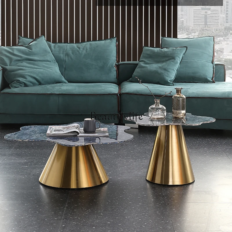 Роскошный яркий каменный тарелка чайный столик современный простой в стиле