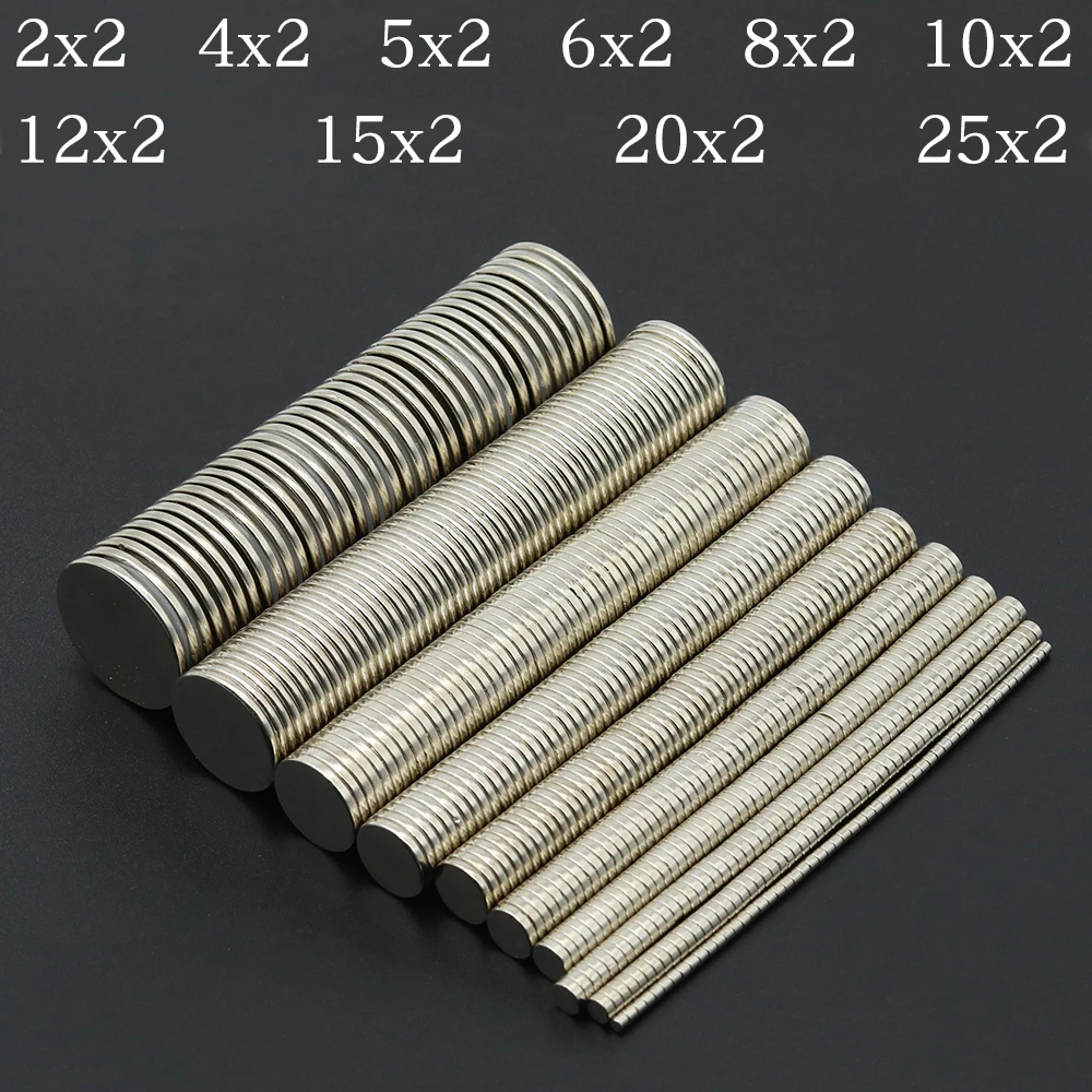 N35 супер сильный магнит 2x2/4x2/5x2/6x2/8x2/10x2/12x2/15x2/18x2/20x2/25x2 мм круглый магнитный NdFeB неодимовый мощный диск иманс