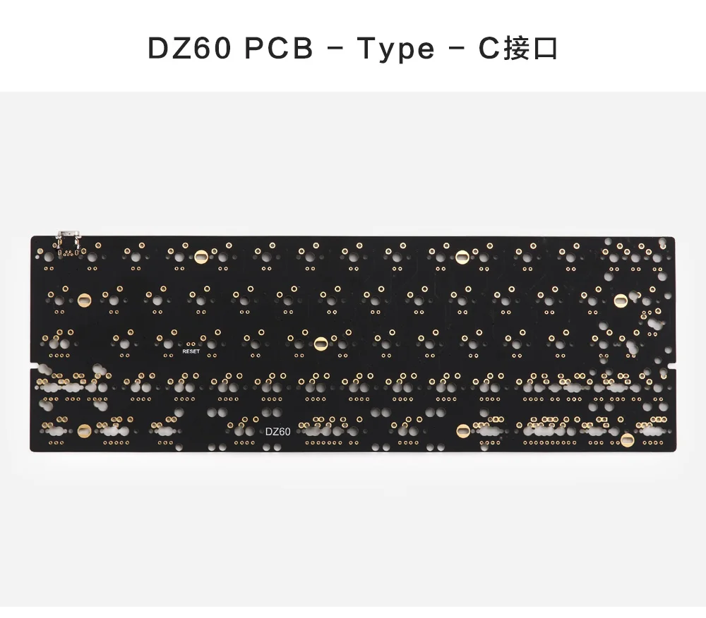 10 Layouts 60% KBDFANS DZ60 soldering PCB 61 64 keys ISO ANSI mechanical keyboard VIA QMK support poron