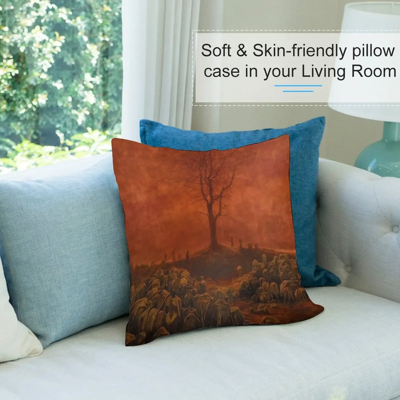 Подушка beksinski чехлы для диванных подушек рождественские украшения подушка 2025 г.