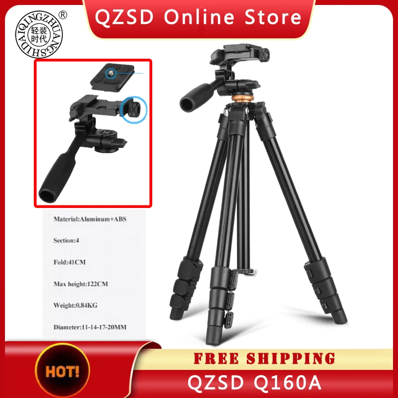 Гибкий штатив для цифровой зеркальной камеры Q160A, выдвижная легкая дорожная подставка со штативом для мобильного телефона, портативный держатель для камеры