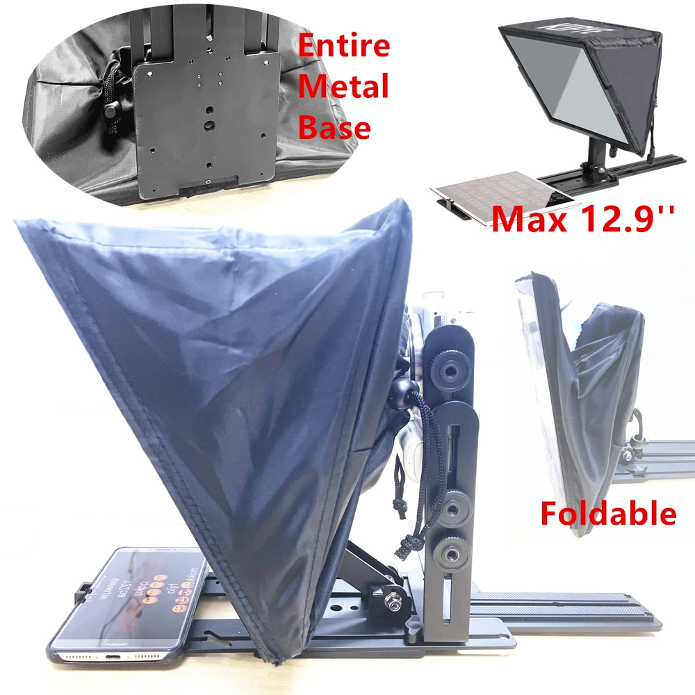 Складной металлический складной широкоугольный телесуфлер HD для DSLR и