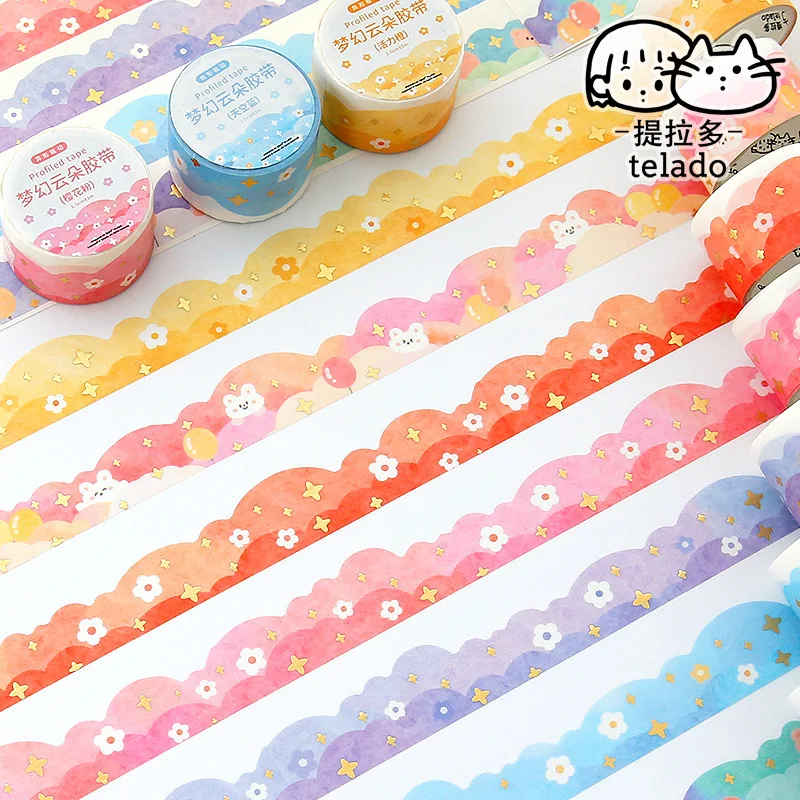 

5m Dream Cloud Multicolor Vasi Tape Diy Planner Scrapbook Decorative Tape Paper Japanese Stationery Sticker