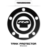 carbon fiber tank gas cap pad filler cover sticker decals for yamaha yzf r6 yzf r6 2012 2018 3d