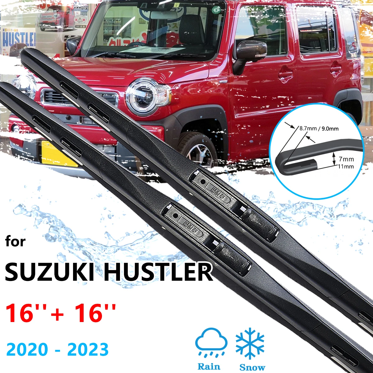 

Щетки стеклоочистителя передние бескаркасные для Suzuki шедler MR52S MR92S MK2 2020 2021 2022 2023