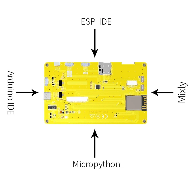 ESP32 8M PSRAM 16M Плата разработки флэш-памяти 4 3-дюймовый дисплей Wi-Fi Bluetooth модуль
