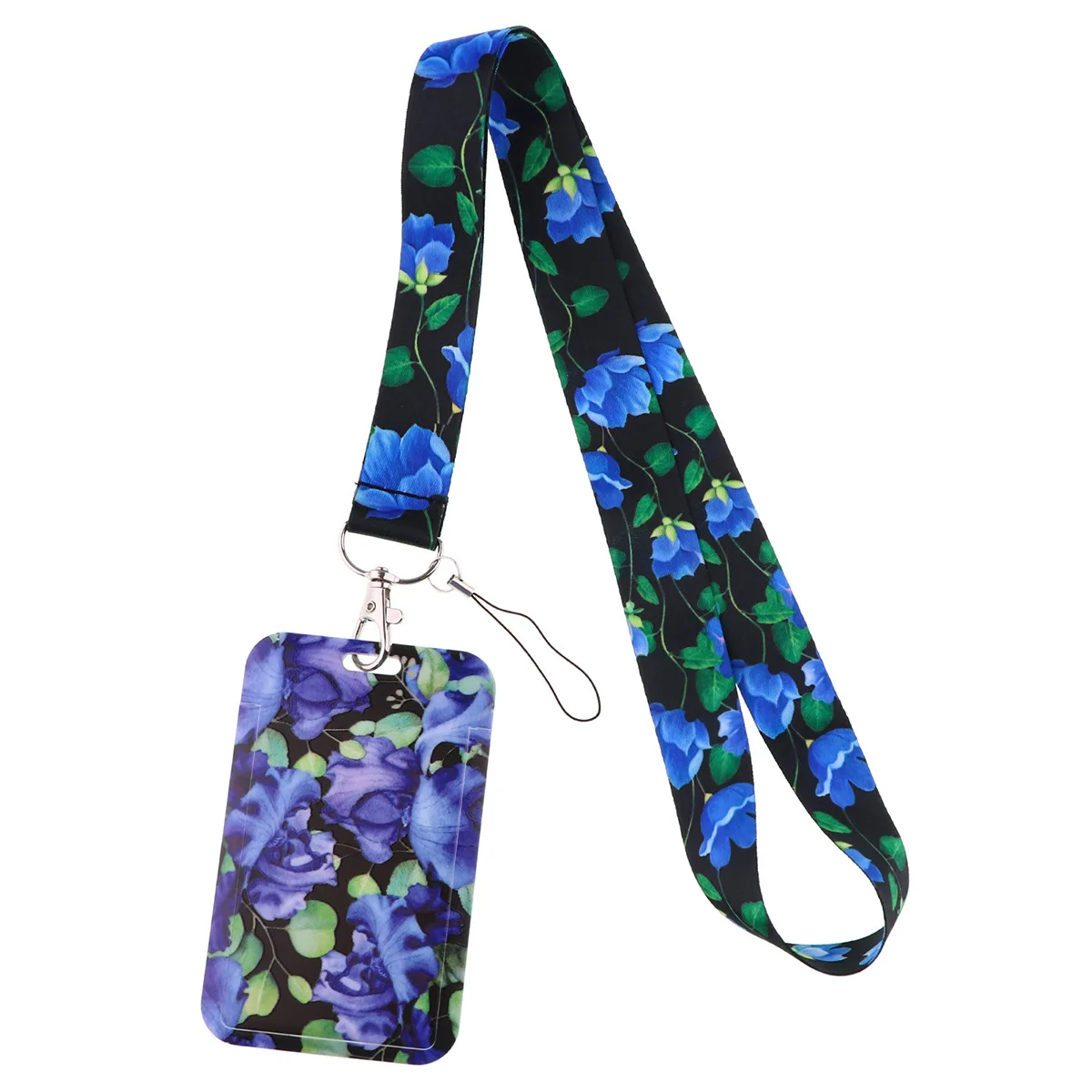 

Vintage Flower Pattern Cell Phone Lanyard For Phone Straps Cute Bee Keychain Camera Strap ID Card Gym USB Hanging Rope