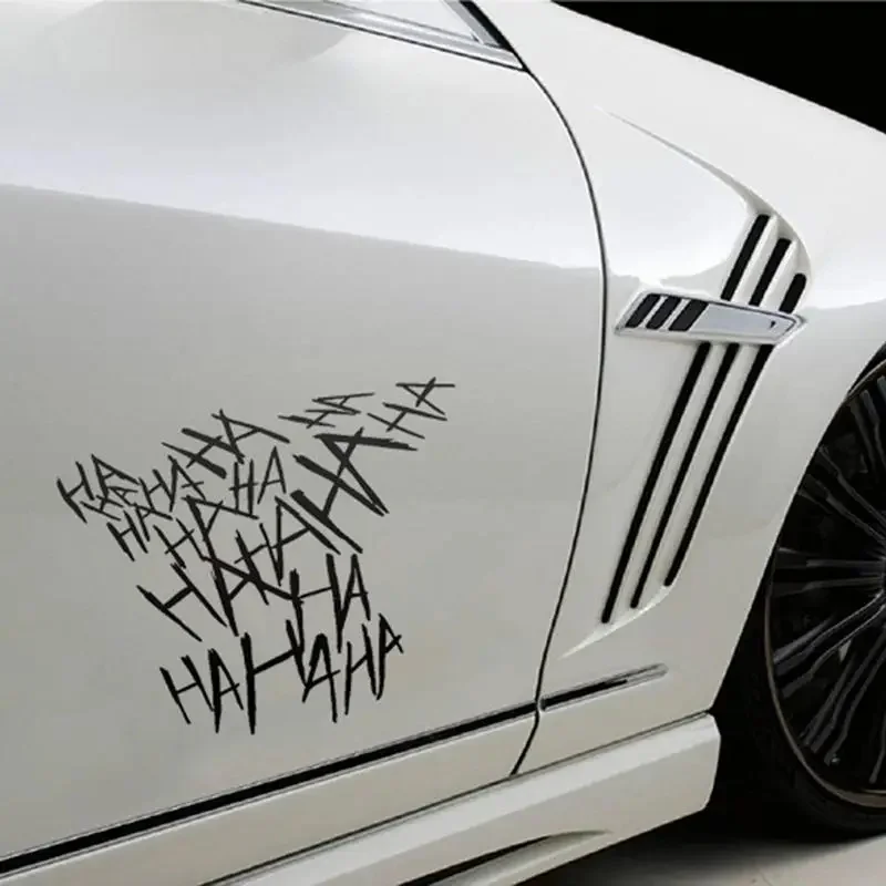 Фото Мотоциклетная наклейка HAHAHA, мотоциклетный шлем, автомобильные наклейки, мото авто наклейка, забавная наклейка из ПВХ, материал №5