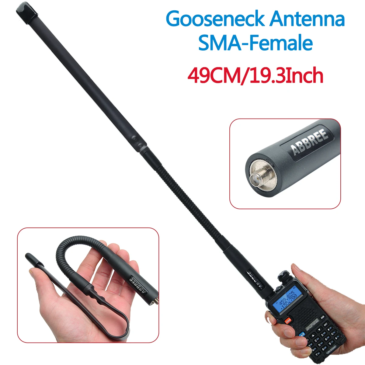 Тактическая антенна ABBREE 152 для женщин с воротником гусиная шея 49 см армейская