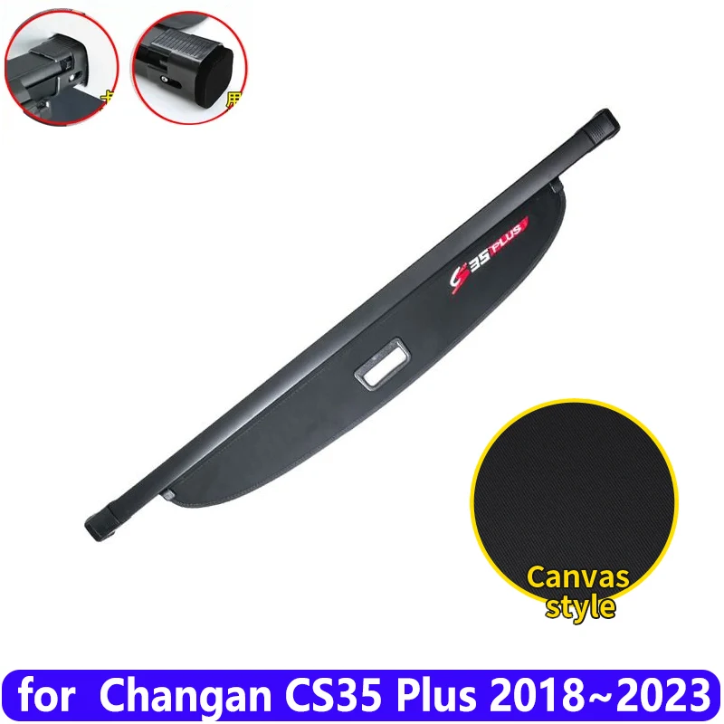 Фото NEW1 Автомобильная занавеска в багажник для Changan CS35 Plus 2020, аксессуары 2018 ~ 2023, автомобильные чехлы на багажник, заднее багажник, перегородка, укрытие, автодоступ №2