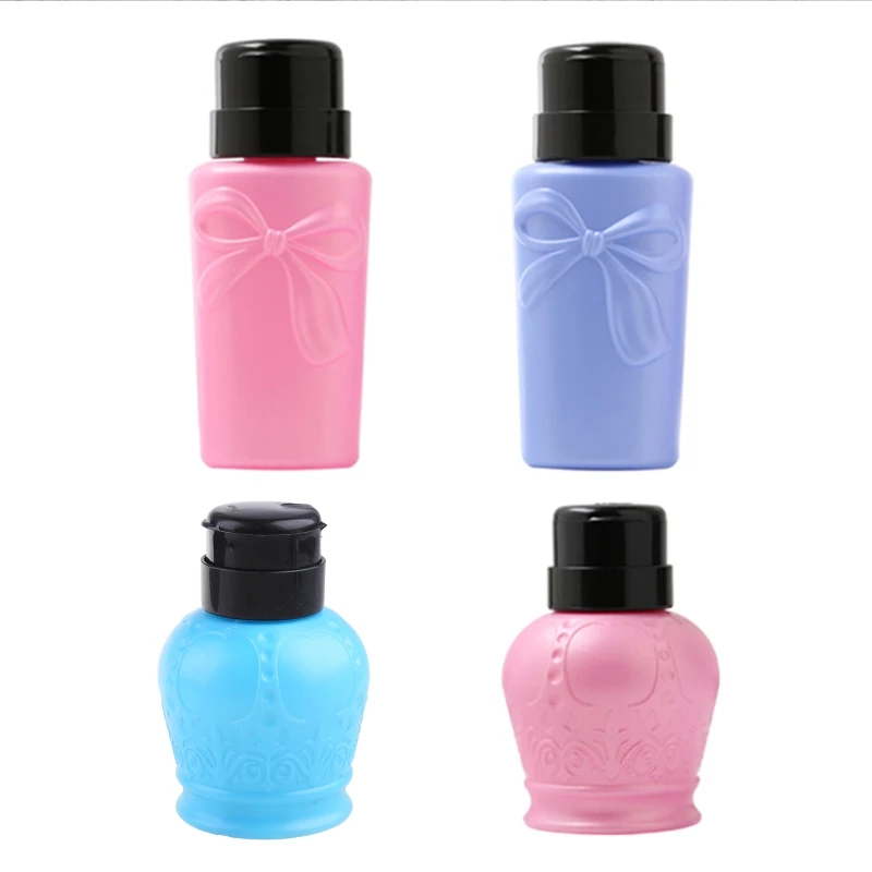 

230ml Push Down Dispenser Nail Polish Remover Pump Empty Bottle Dispensers