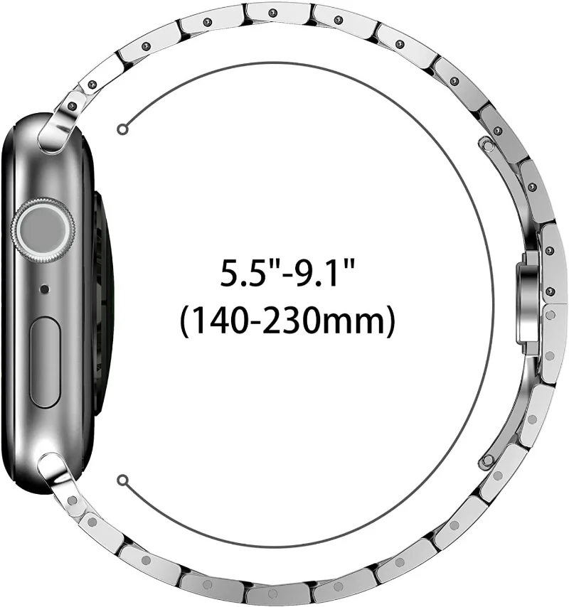 Titanium Colored Strap For Apple Watch Ultra 49mm 7 8 45mm 41mm  Stainless Steel Band iWatch Series SE 6 5 4 3 44mm 40mm 42mm
