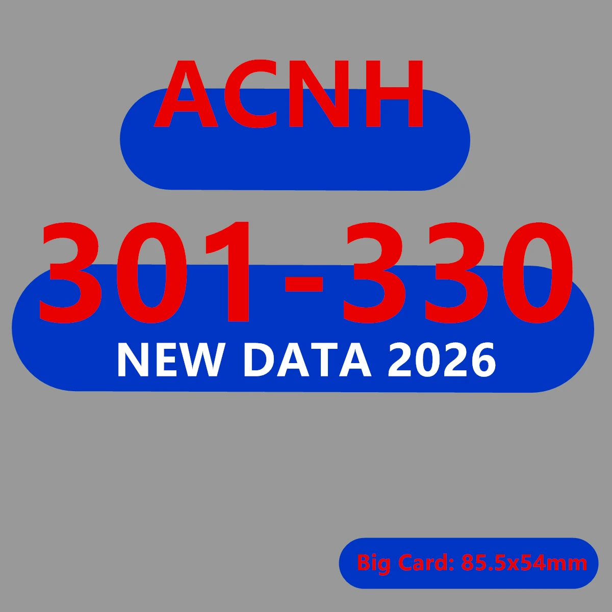 Новая серия подарочных карт 4 Standard Card 301-330 ACNH NTAG215 с NFC-печатью, версия 3.0, данные до 2026 года, прямые продажи с завода (art.: 3920da1c89999) - 3920da1c89999
