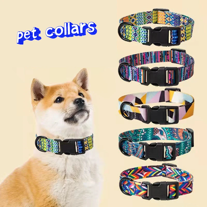 

Dog Collars and Leash Set Pet Collars Adjustable Dog Cat Pet Supplies Small and Medium Sized Dog Collar Leash