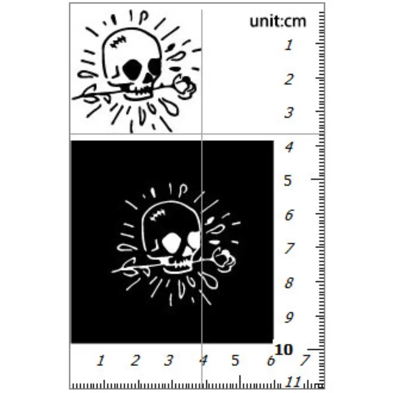 

Art of Death Skull Make-up Temporary Tattoos Supplies Less Than 4cm Size Henna Stickers Stencils Airbrush Stencils Templates