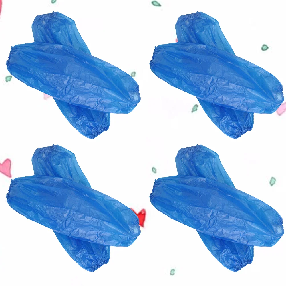 

300 PCS Waterproof Arm Sleeves Oilproof Working Gloves Plastic Disposable Lengthen