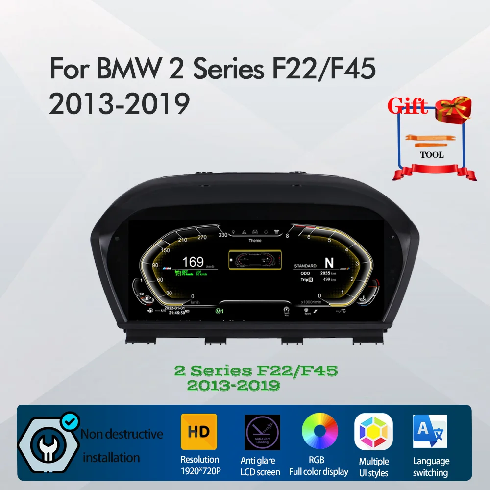 

Для BMW 1 серии 2 серии X1/X2 F20/F52/F22/F45/F48/F49/F39 2013-2024 цифровой кластер ЖК-дисплей приборной панели кабины виртуальный прибор