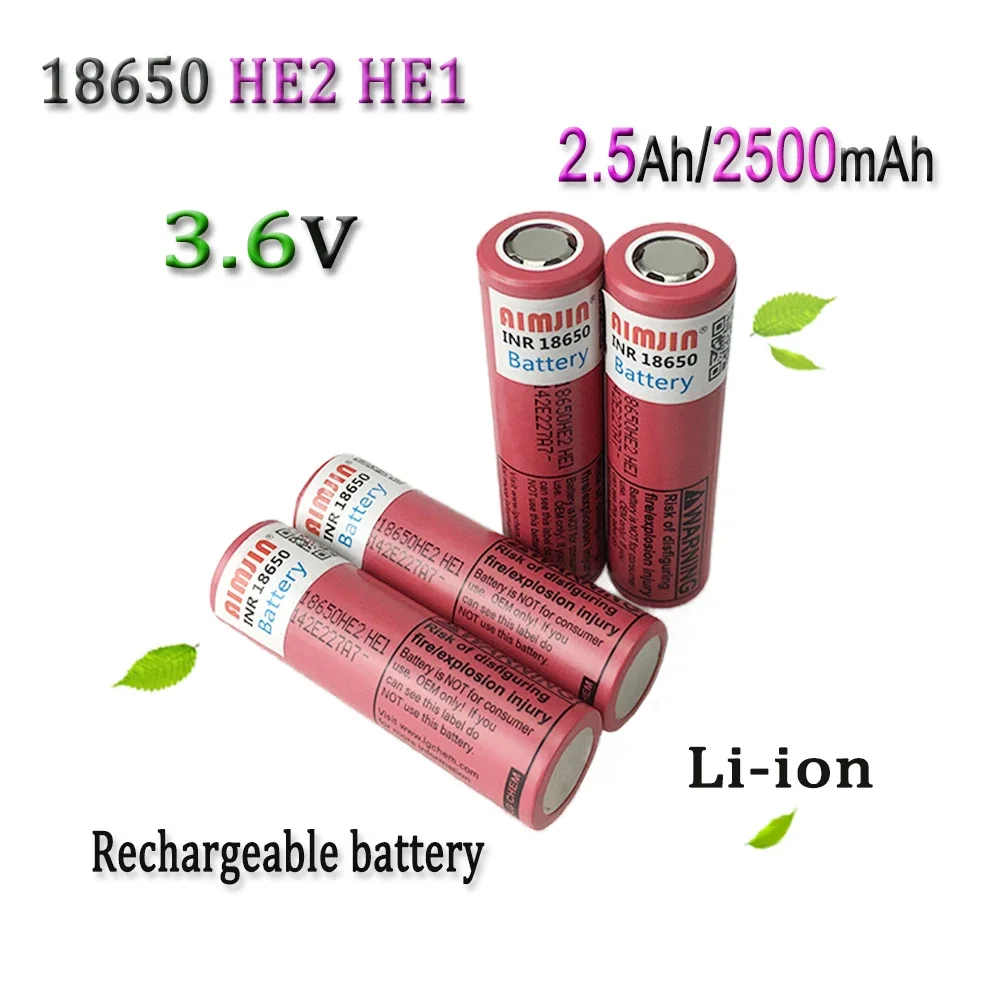 3 6 V 2500mAh 18650 HE2 HE1 перезаряжаемая литий-ионная батарея для США игрушки инструменты