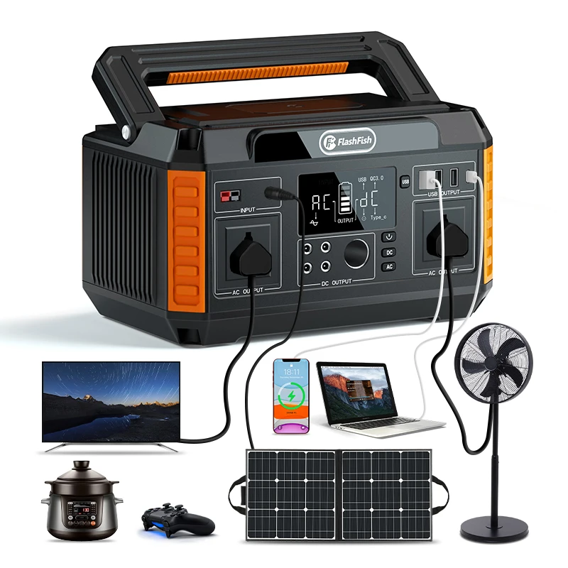

500W Europe Plug Solar Generator Best Lithium Emergency Battery Charging Supply Portable Power Station For Outdoor