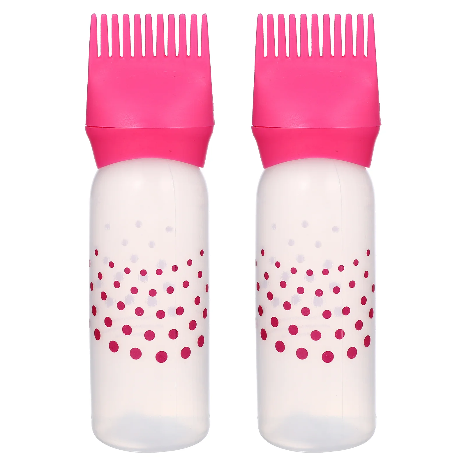 

2 Pcs Hair Color Smudge Bottle Coloring Shampoo Dye Comb Lecythus Applicator Root Bottles Plastic Kit