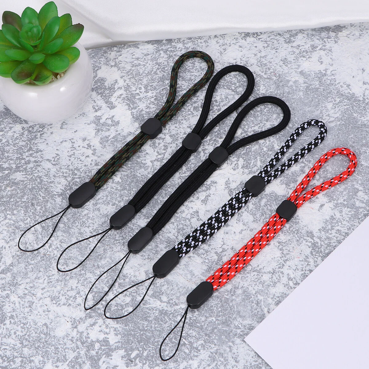 

7Pcs Mobile Lanyards Simplicity Adjustable Exquisite Durable Portable Lanyard Straps for Key Camera ( )