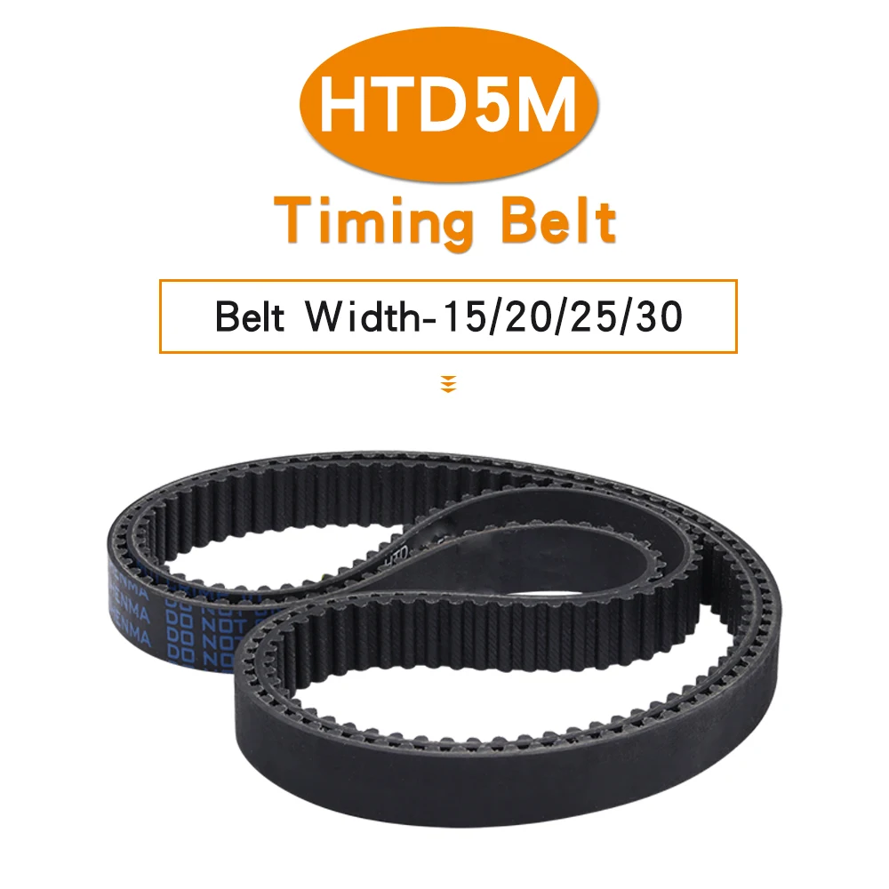 

Rubber Belt HTD5M-965/975/980/985/1000/1015/1025/1035/1040/1050/1060 Transmission Belt Width 15/20/25mm For 5M Alloy Pulley