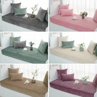 crystal velvet plush cushion bay window mat non slip living room sofa cushion cover bedroom tatami mat balcony mat custom size