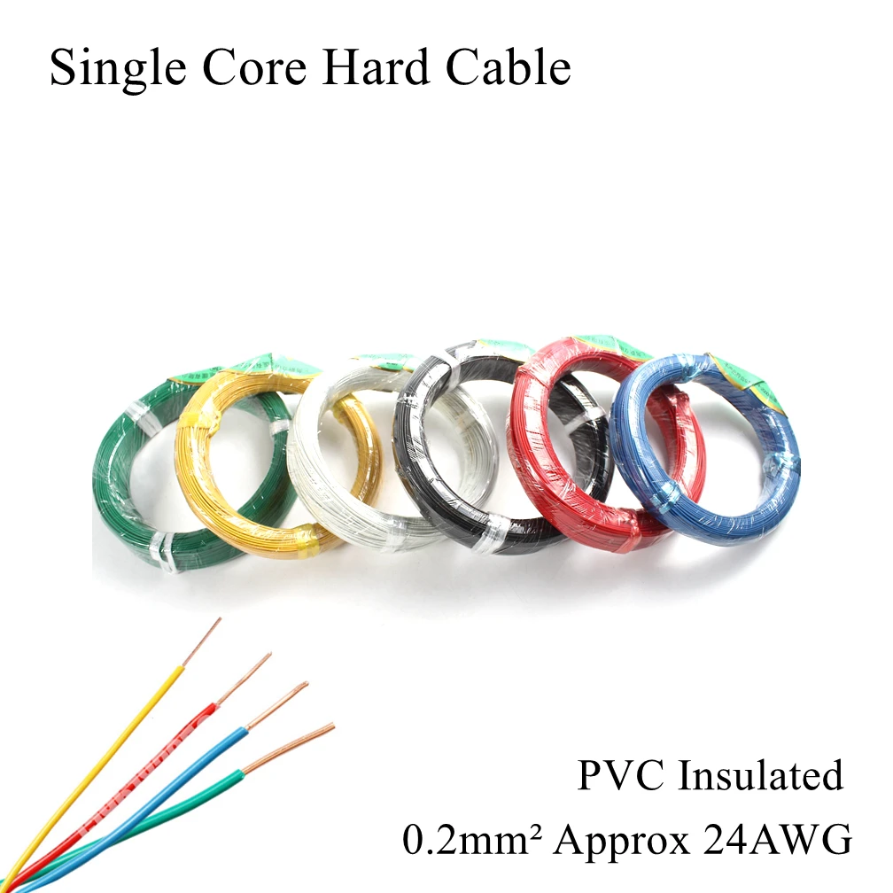 24AWG 0 2 мм BV одножильный проволочный ПВХ изолированный Электрический жесткий