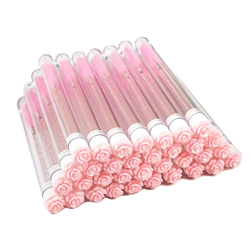 

50 шт многоразовая щетка для ресниц туба для ресниц палочки для бровей сменная Пыленепроницаемая сверкающая сломанная Алмазная нижняя часть