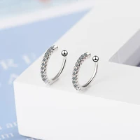925 silver fashion trend non piercing earcuff micro zircon clip on earring ear cuff for women jewelry gift