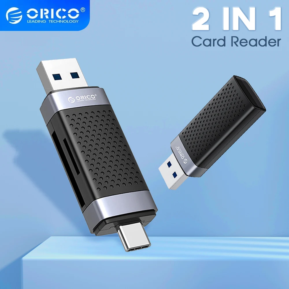 

ORICO USB 3.0 Card Reader Flash Smart Memory Card 2 in 1 Portable Card Reader Support TF/SD Card Adapter for Laptop Accessories