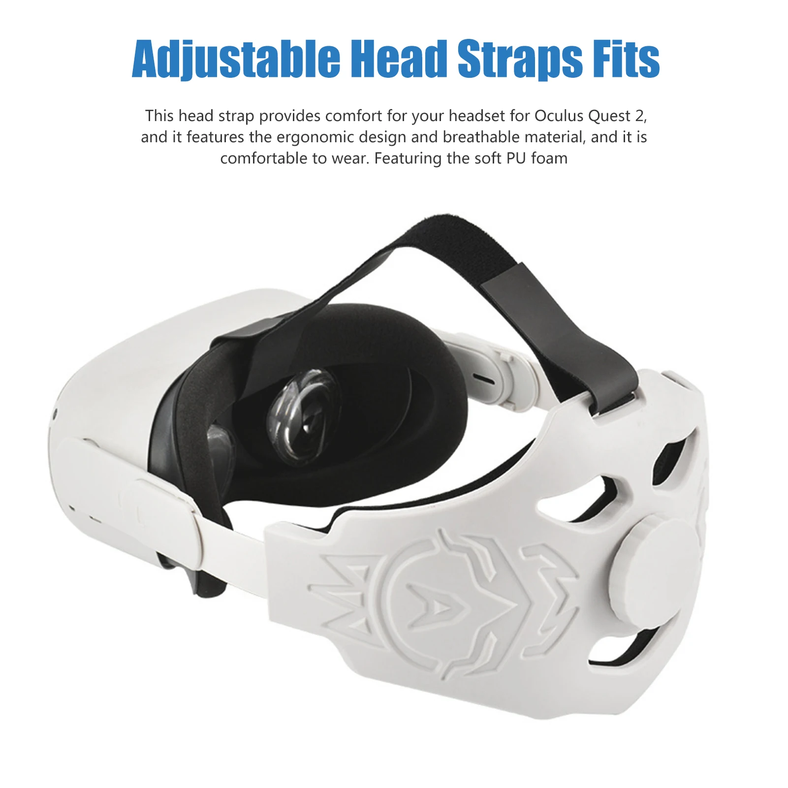 

Ремешок на голову для Oculus Quest 2, регулируемый ремешок VR Elite, обновленный ремешок, Сменные аксессуары, дышащая повязка на голову для Quest 2