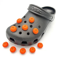 2022 new cute 3d fruit orange resin hard plastic croc jibz designer shoe charms diy decoration for clog shoe buckle accessories