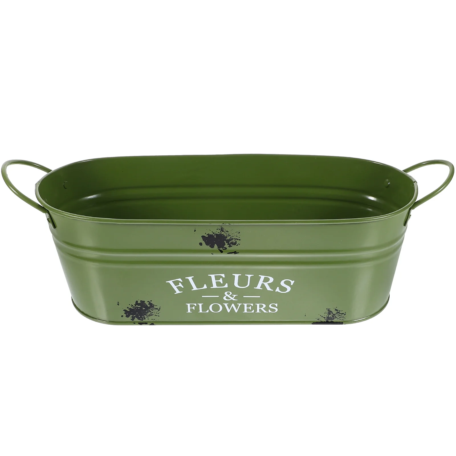 

Vintage Flowerpot Succulents Pots Iron Art Fresh Bucket Planter Retro Floral Arrangement Container Decorative Vase