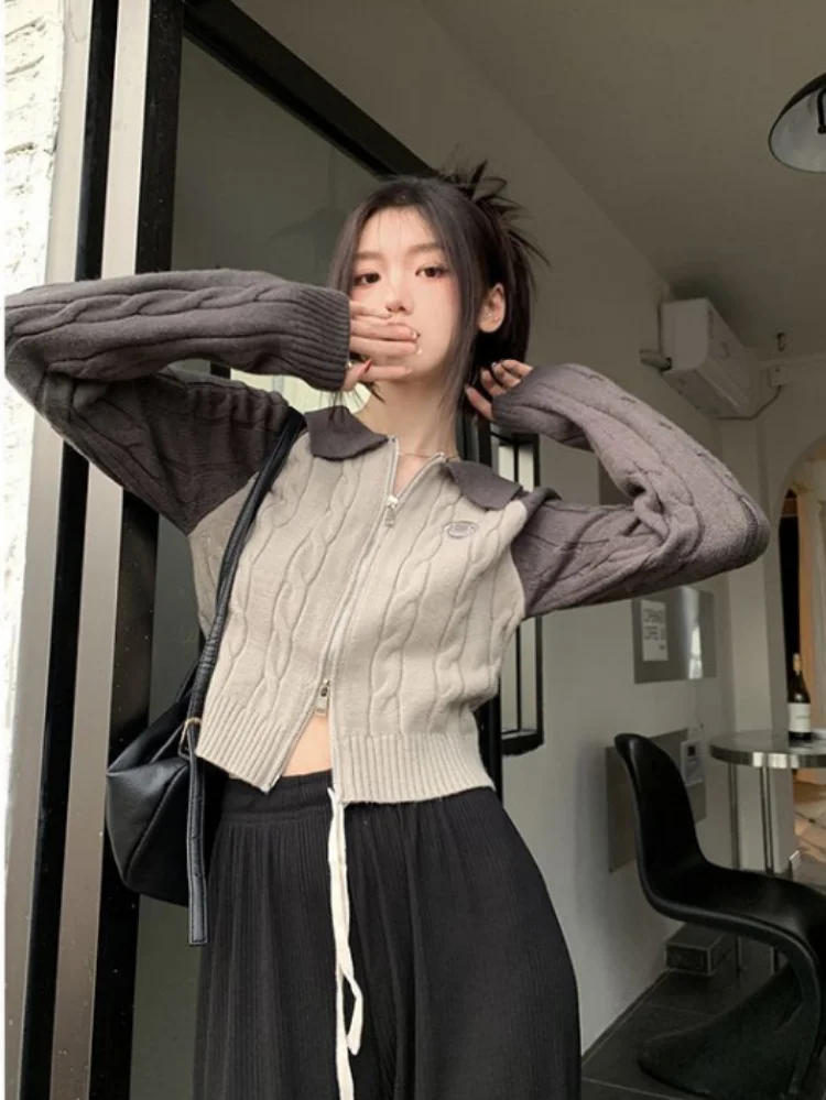 Женский винтажный трикотажный кардиган облегающий базовый Укороченный