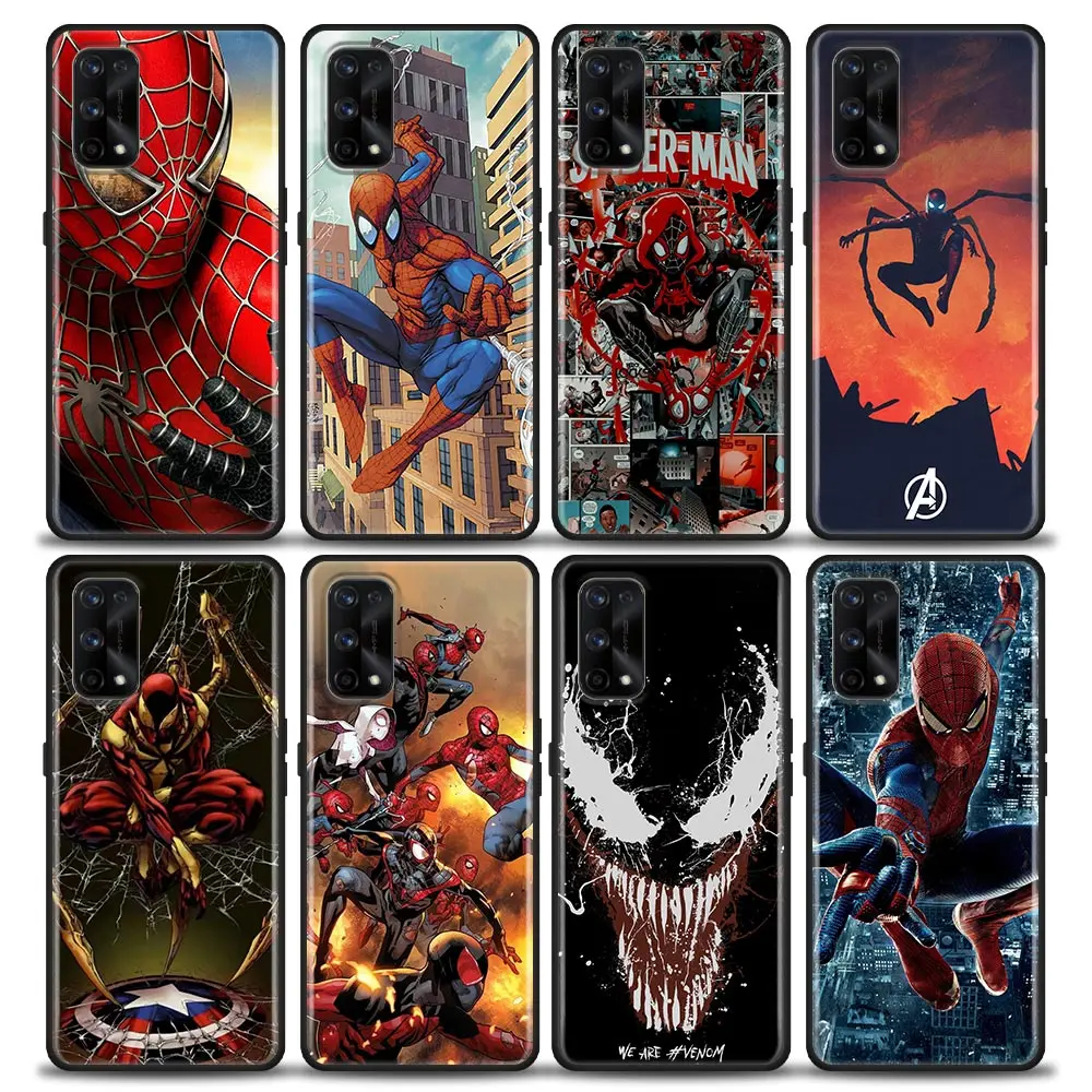 

Venom Spider-man Marvel Phone Case For Oppo Realme 8i 8 9 7 6 Pro 9i 7i 5i XT 5G Cases Soft Silicone Cover Realme 8Pro 8i
